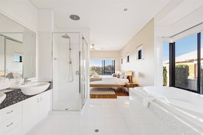 Hair dryer, towels