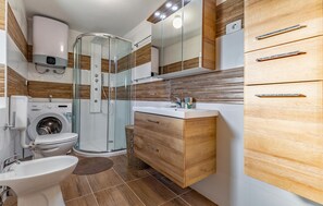 Shower, hair dryer