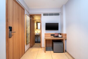 Blackout curtains, iron/ironing board, free WiFi, bed sheets