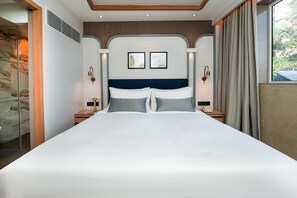 Blackout curtains, iron/ironing board, free WiFi, bed sheets