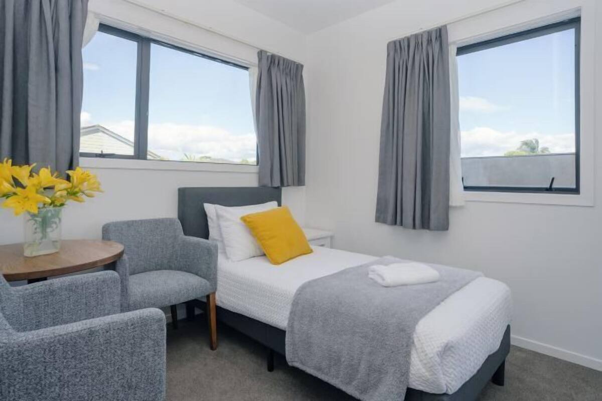 1 bedroom, desk, laptop workspace, iron/ironing board