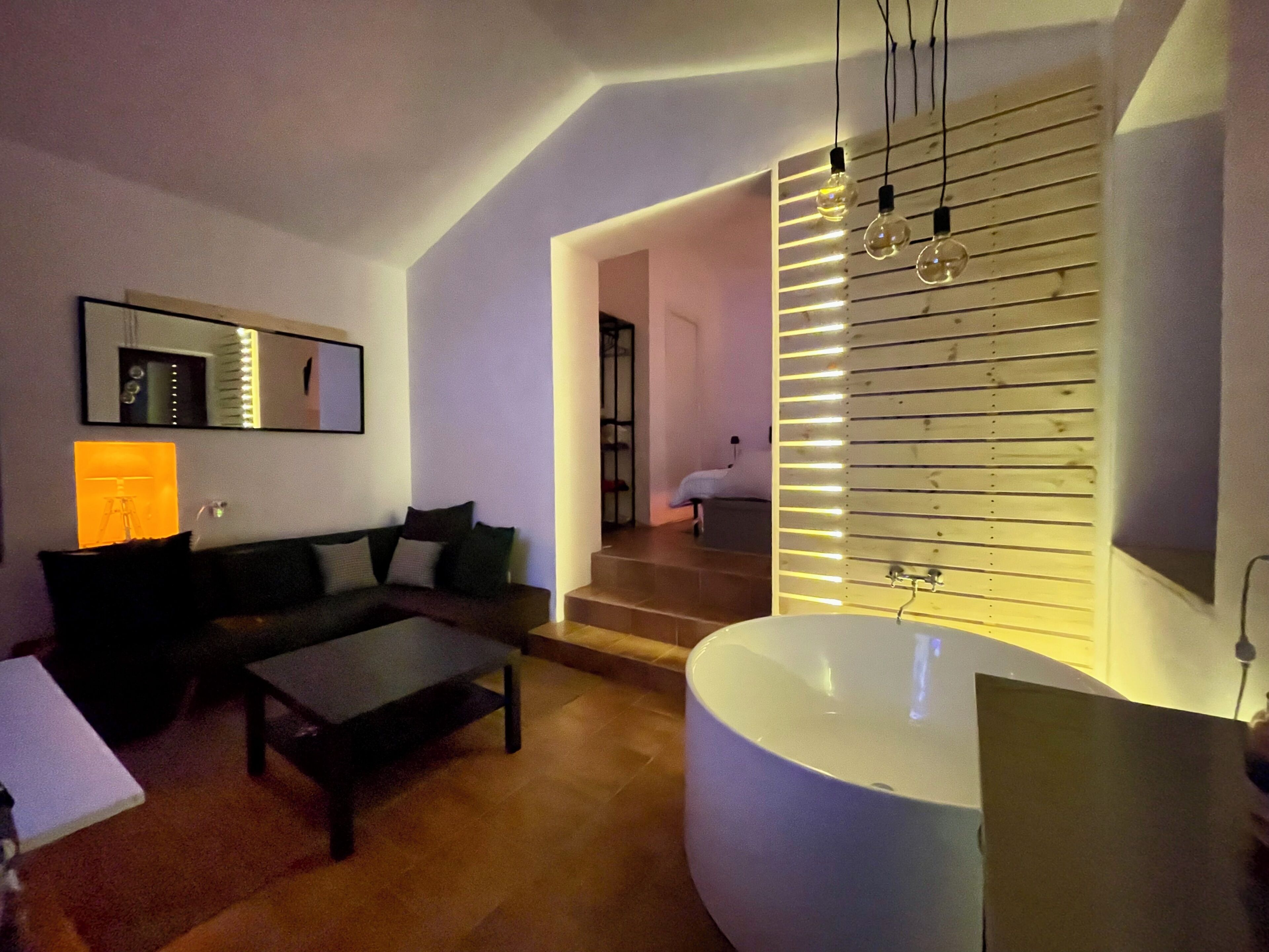 Dusche, Haartrockner, Bidet, Handtücher