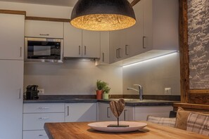 Comfort-Apartment, Bergblick | Eigene Küche | Espressomaschine, Wasserkocher, Toaster, Hochstuhl