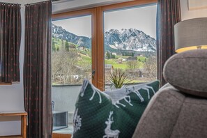 Comfort Apartment, Mountain View | Living area - Alpine Mountain Chalet (Marebbe)