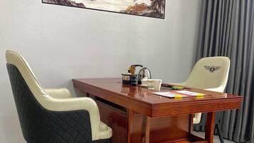 Blackout drapes, free WiFi, bed sheets, wheelchair access