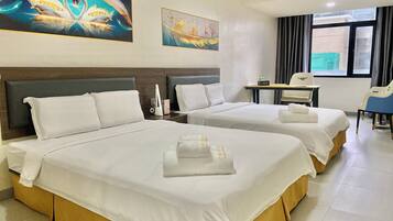 Blackout drapes, free WiFi, bed sheets, wheelchair access