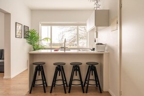 Apartment | Private kitchen | Fridge, microwave, stovetop, dishwasher - Day Dream Soleyjargata Apartments (Reykjavik)