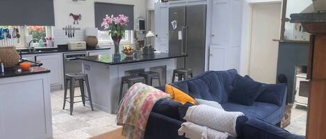 Televisión, chimenea