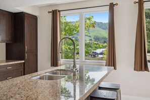 Microwave, oven, stovetop, dishwasher - Blue Mountain Getaway.  Wintergreen.  Sauna.  2 Min to Village Fun (131)