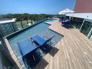 Outdoor pool - Flat 04 VP no Centro com Piscina  (Ipojuca)