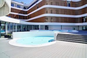 Indoor pool, seasonal outdoor pool