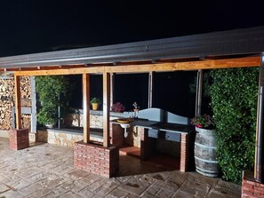 Ferienhaus, 2 Schlafzimmer, barrierefrei, Raucher | Terrasse/Patio