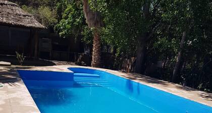 Cabin at the foot of Mendoza's mountains with swimming pool