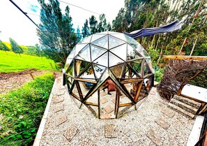 Terrace/patio - Finca San Pedro: Andean Countryside Retreat with Jacuzzi & Mountain Views (San Gabriel)