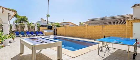 A heated pool