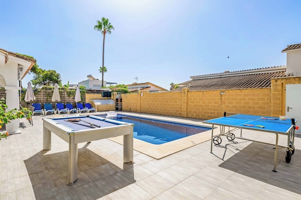 A heated pool