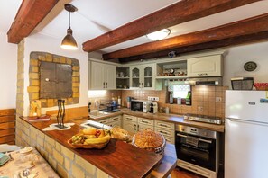 Maison en rangée familiale, plusieurs chambres (The Bird of Happiness-Heaven for dogs) | Cuisine privée | Réfrigérateur, four à micro-ondes, un four, surface de cuisson