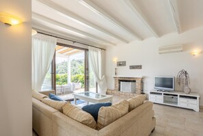 TV, fireplace, DVD player