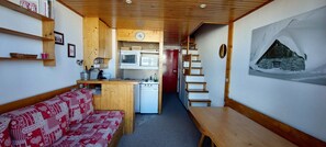 Interior - 200m from resort center, 3rd floor, tv, 33m², Les Arcs (Les Arcs)