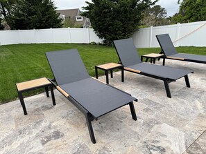 Terrace/patio - New Saltwater Heated Pool & Hot Tub -Less than 5 Minutes from Nauset Beach! (Orleans)