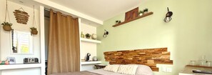 1 dormitorio, tabla de planchar con plancha, Internet y ropa de cama