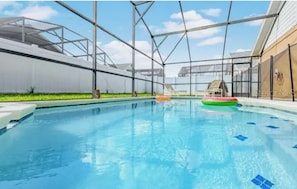 A heated pool