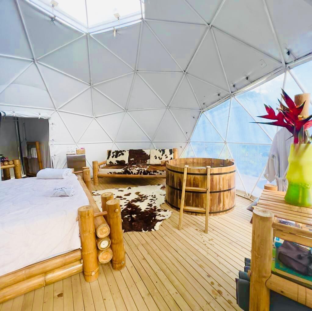 Deluxe-telt - privat badeværelse - bjergudsigt | 1 soveværelse