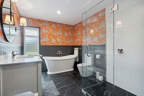 Douche, sèche-cheveux