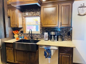 Microwave, oven, stovetop, dishwasher