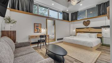 Signature Quadruple Room | Premium bedding, soundproofing, iron/ironing board, free WiFi