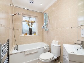 Hair dryer, towels