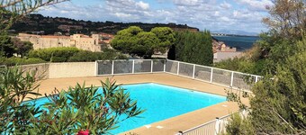 3 star apartment Ground floor with swimming pool 5mn walk from Collioure 🐶ok