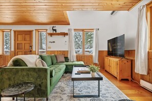 Smart TV, caminetto, tavolo da calcetto