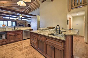 Fridge, microwave, oven, stovetop - Great family retreat!  Lakefront property with dock. Best views! Near Dollywood (Dandridge)