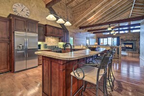 Fridge, microwave, oven, stovetop - Great family retreat!  Lakefront property with dock. Best views! Near Dollywood (Dandridge)