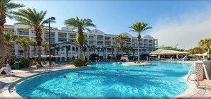 Outdoor pool, a heated pool - 1-bdrm beachside condo- beautiful Cape Canaveral w/ pools, lazy river, and beach (Cape Canaveral)