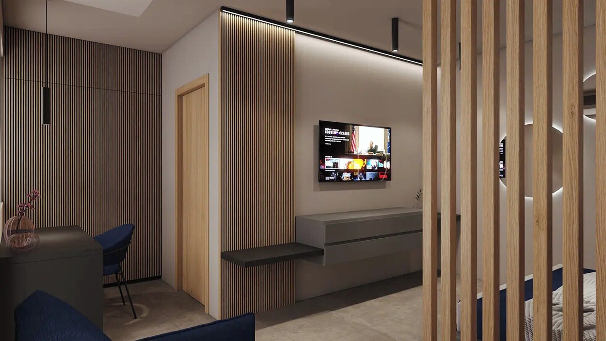 1 slaapkamer, een strijkplank/strijkijzer, gratis wifi, beddengoed