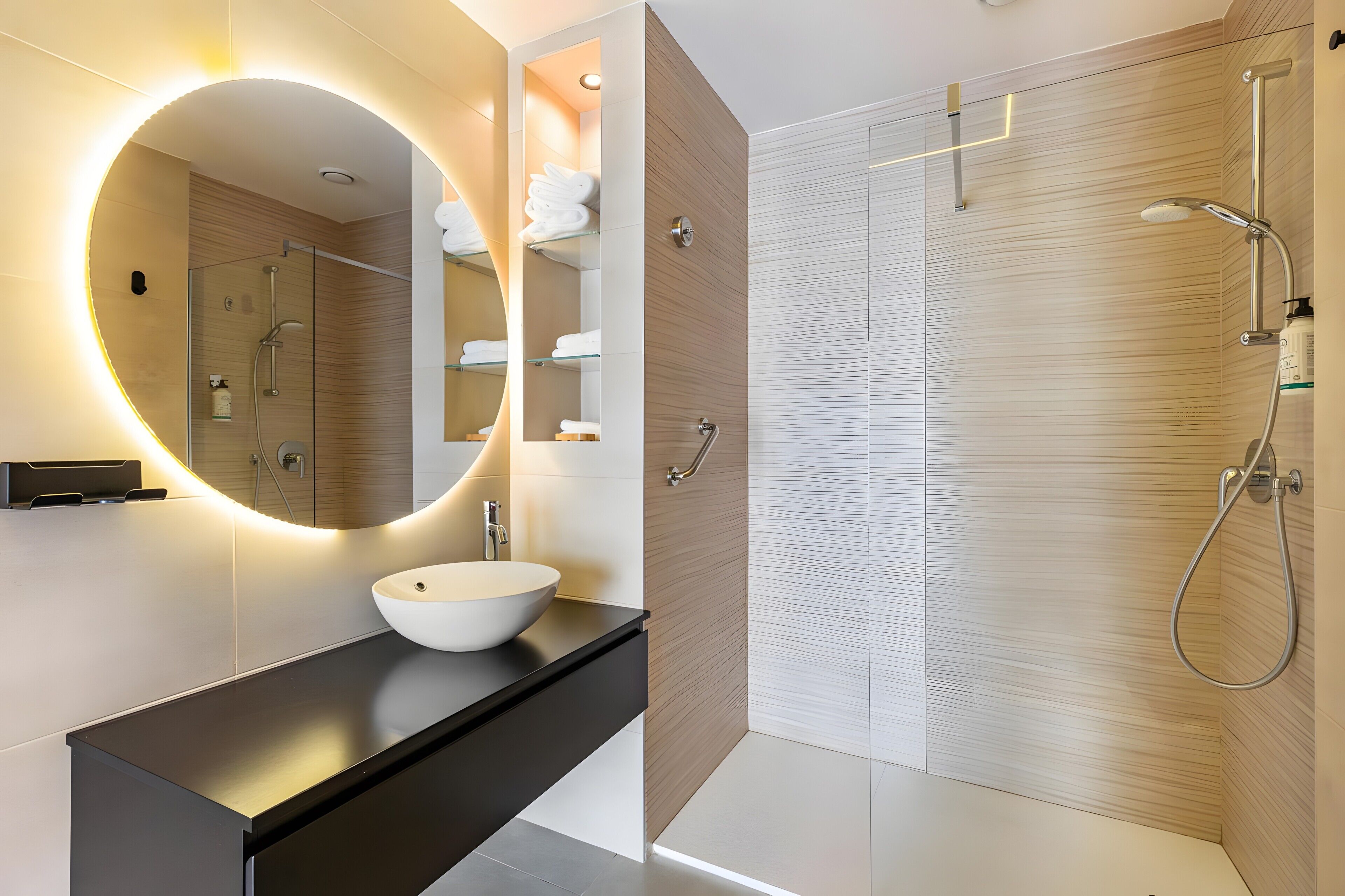 Een douche, een haardroger