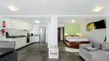 1 slaapkamer, een strijkplank/strijkijzer, gratis wifi, beddengoed