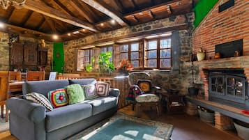 TV, fireplace, DVD player