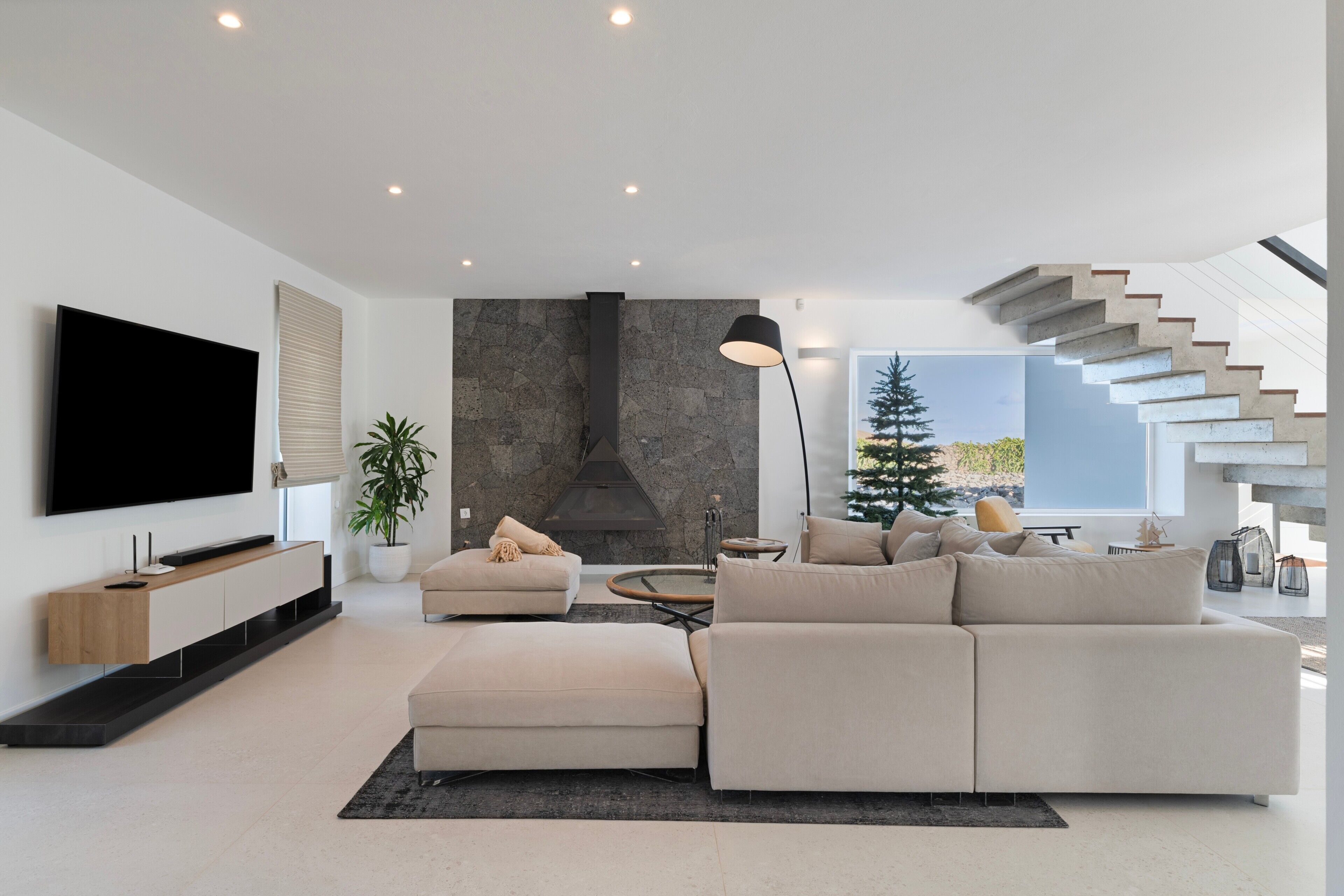 TV, fireplace, ping pong