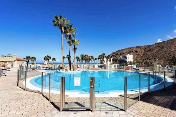 A heated pool