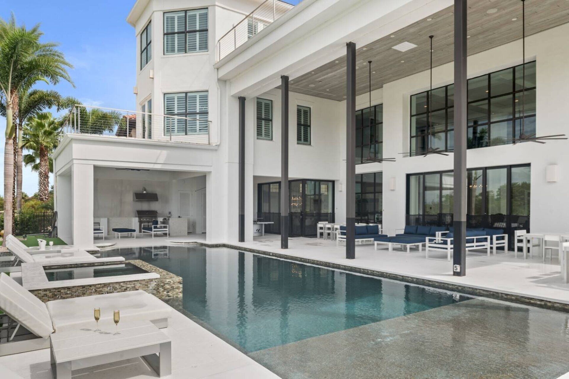 A heated pool