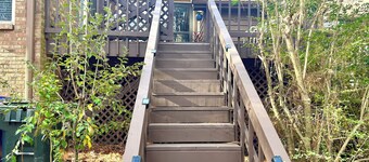 Cozy one level, 2 BR, 2 Bath TH in charming wooded community. Perfect location!