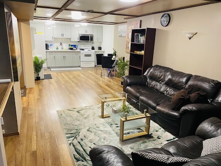Smart TV . Spacious 2 bed basement suit in quite neighborhood
