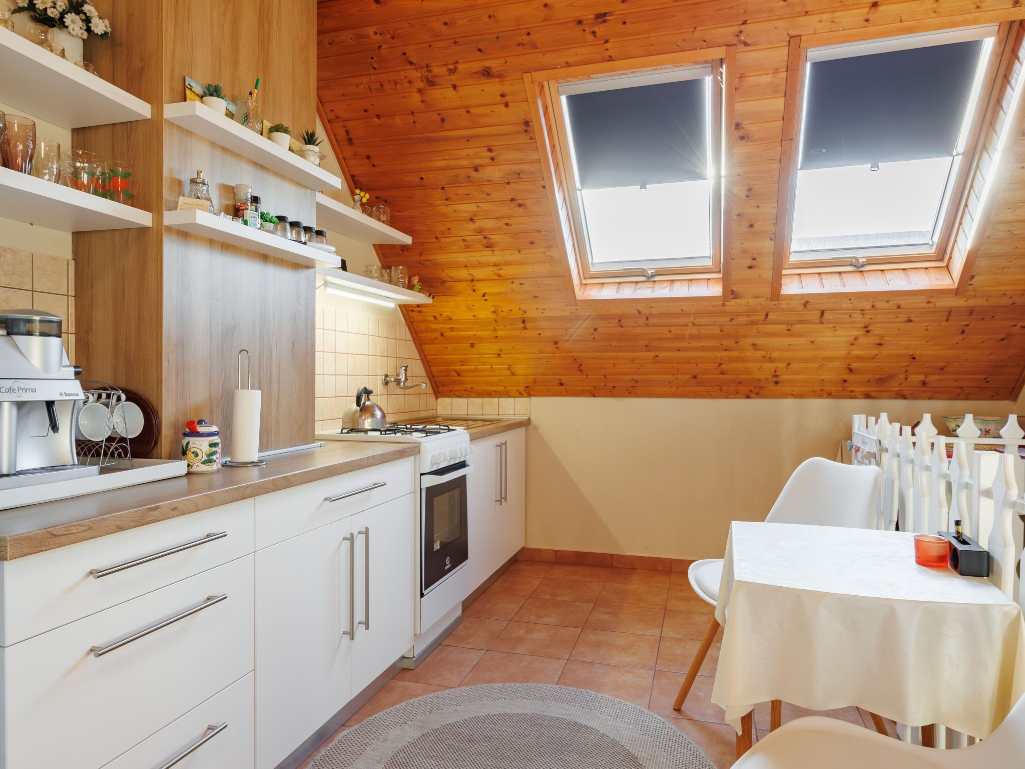 Fridge, microwave, oven, highchair