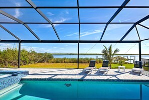 A heated pool