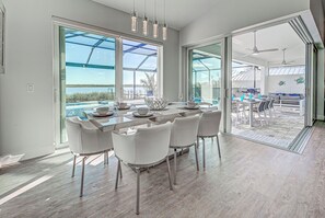 Dining - Casa Riva | Lagoon Front | 2 Masters | Pool | Spa | Swim up Bar | Lounge (Port Charlotte)