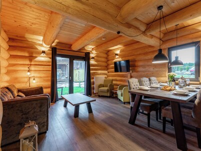 Log house near top ski resort