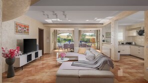 TV, fireplace - Villa Omo by Villas Guide (Pula)